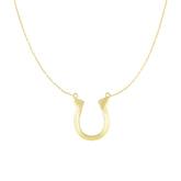 14K Gold Polished Horseshoe Necklace